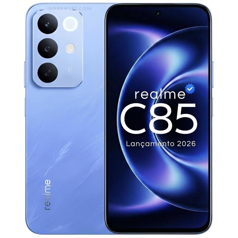 Smartphone Realme C85 Lançamento 2026 NFC 256gb 50mp 16gb Ramboost 7000mah Snapdragon Super Resistencia IP68