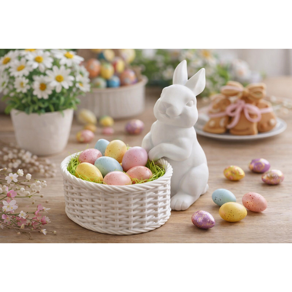 Enfeite Decorativo de Páscoa para Ovos de Chocolate coelhinho de pascoa ovos de chocolate cesta em Oferta na Shopee
