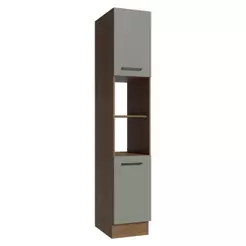 Paneleiro 40 cm 2 Portas e 2 Nichos Rustic/Cinza Agata Madesa