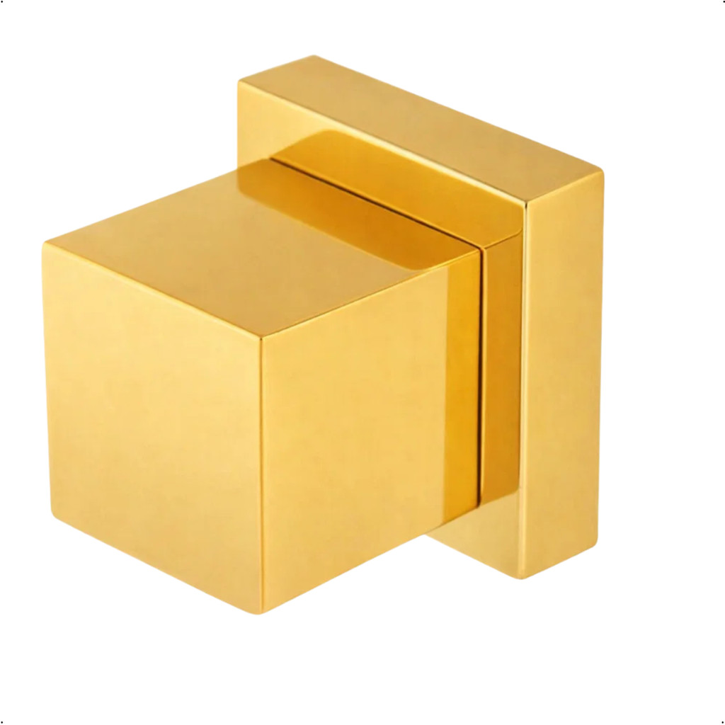 Acabamento de Registro Modelo Quadrado de Metal Dourado Gold em Oferta na Shopee