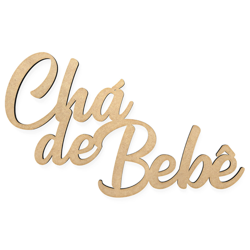 Placa Chá de Bebê MDF Cru Letreiro Decorativo Festa Letras