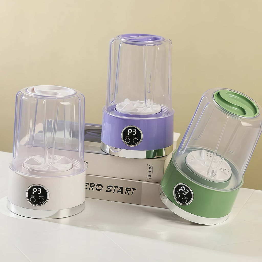 Mini Máquina de Lavar Portátil 1000ml Entrada USB Compacta para Roupas Íntimas Meias E Outros