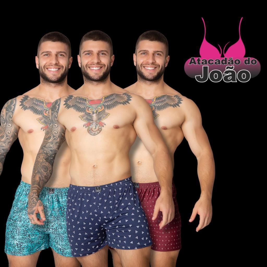 Kit Cueca Samba Canção Short Pijama Para Homens de Liganete Estampada Oferta