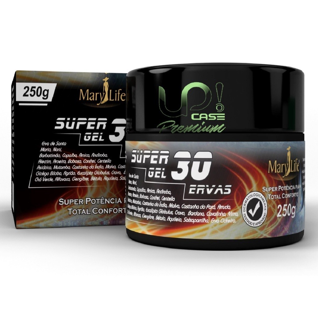 1 Super Gel 30 Ervas Mary Life Pote 250g
