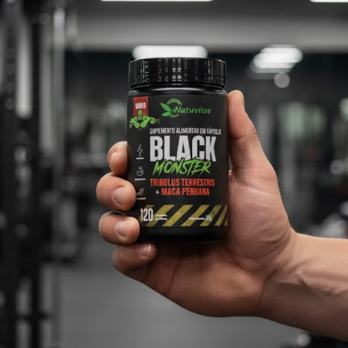Natuviva | Black Monster - 120 cápsulas - Energia e Disposição - Envio Rápido.