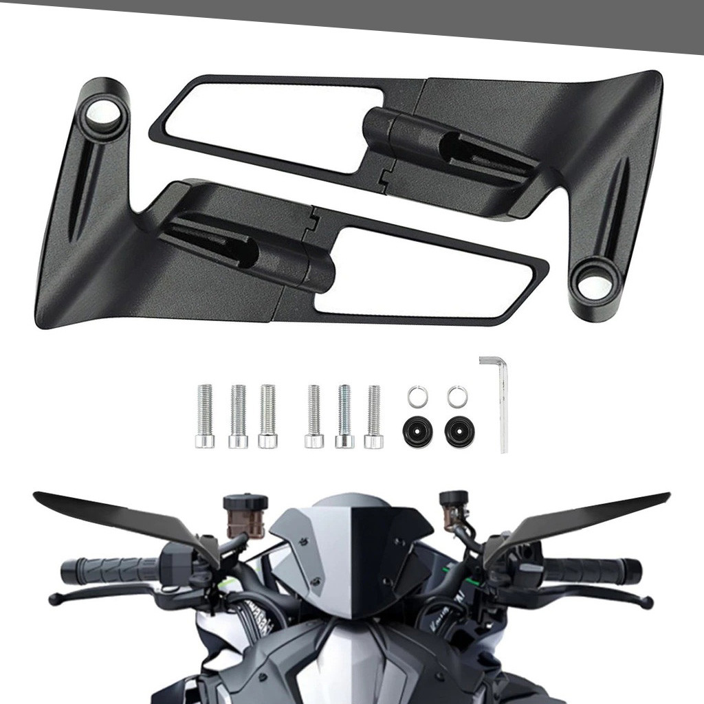 Espelho Retrovisor Universal Para Motocicletas De Asa Fixa, Compatível Com Bicicletas De Estrada E Elétricas