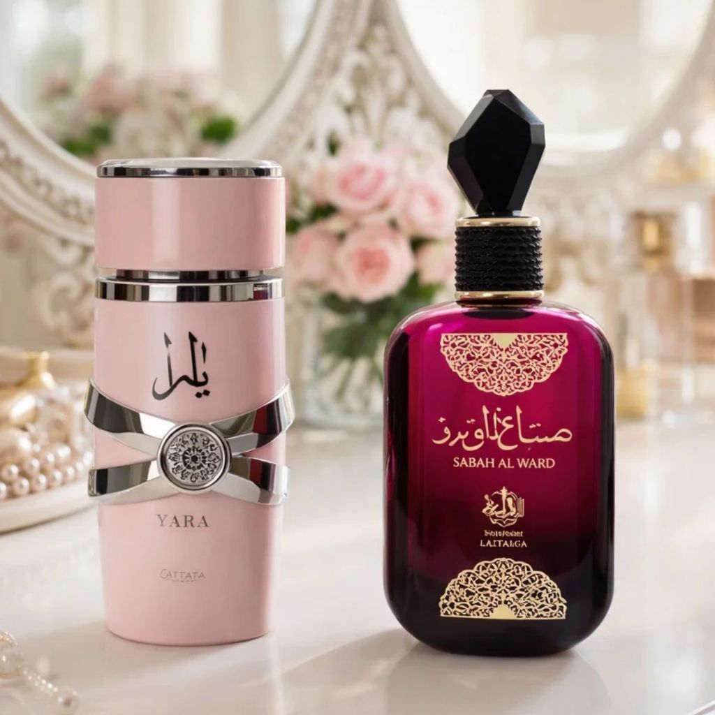 Kit 2 Perfumes Árabes Lattafa Yara + Sabah Al Ward – Luxo, Elegância e Alta Fixação Feminina em Oferta na Shopee