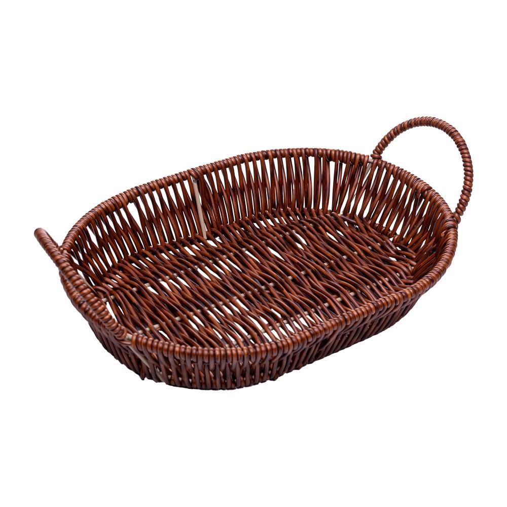 Cesta Oval Alça Rattan Lyor 22,5cm x 15cm x 7,5cm Plástico em Oferta na Shopee