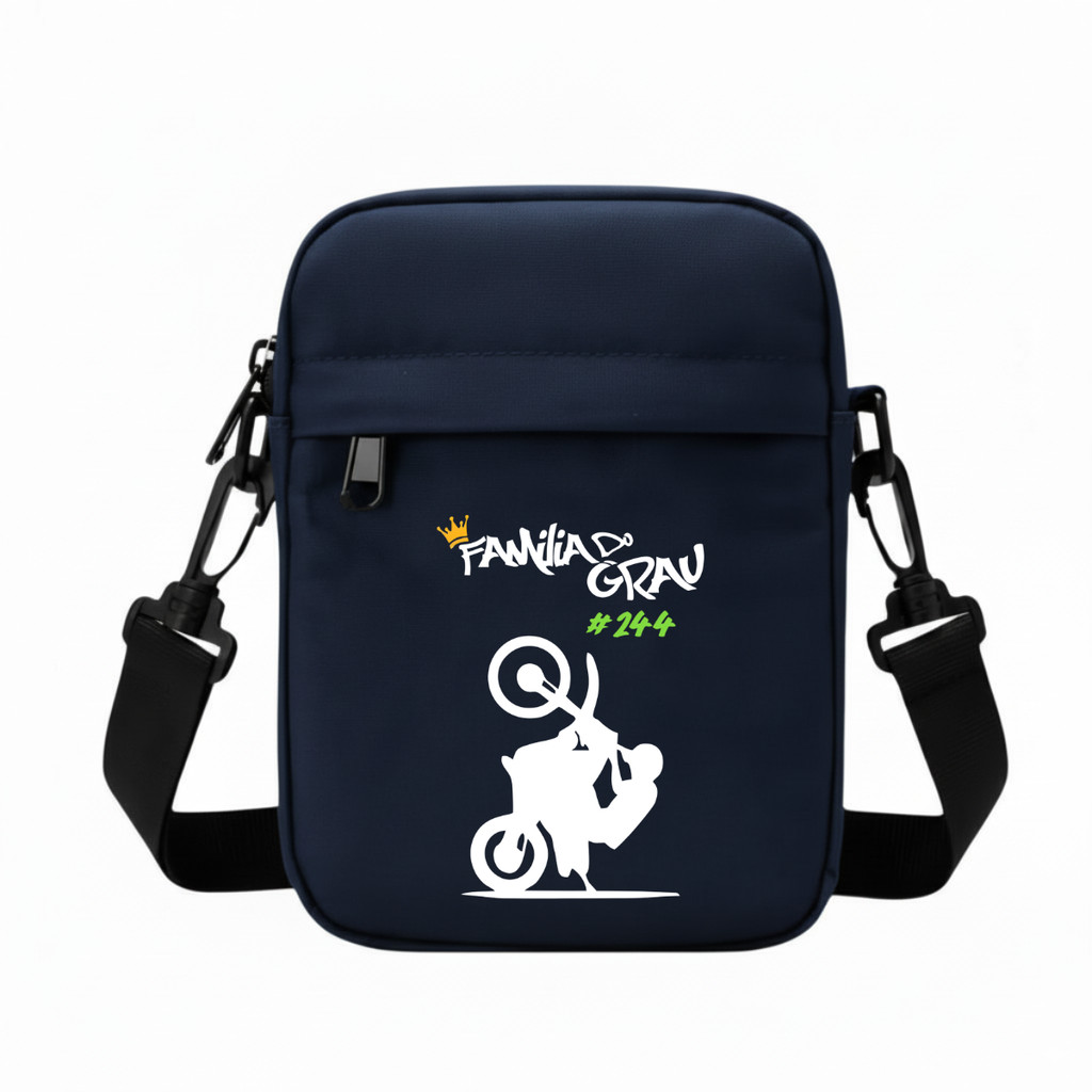 Bolsa Família do Grau Moto Transversal Shoulder Bag Tiracolo Pochete Unisex Mini