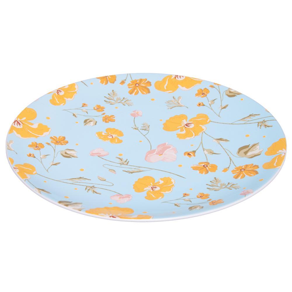 Prato Raso Wolff Doce Encanto 27cm Azul Claro Cerâmica