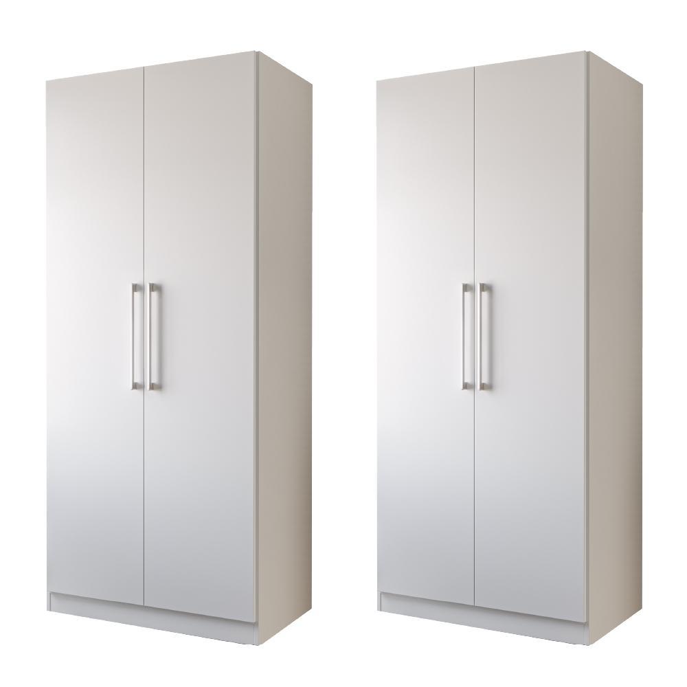 Kit 02 Armário Multiuso Grande 100% em MDF Rimo Branco