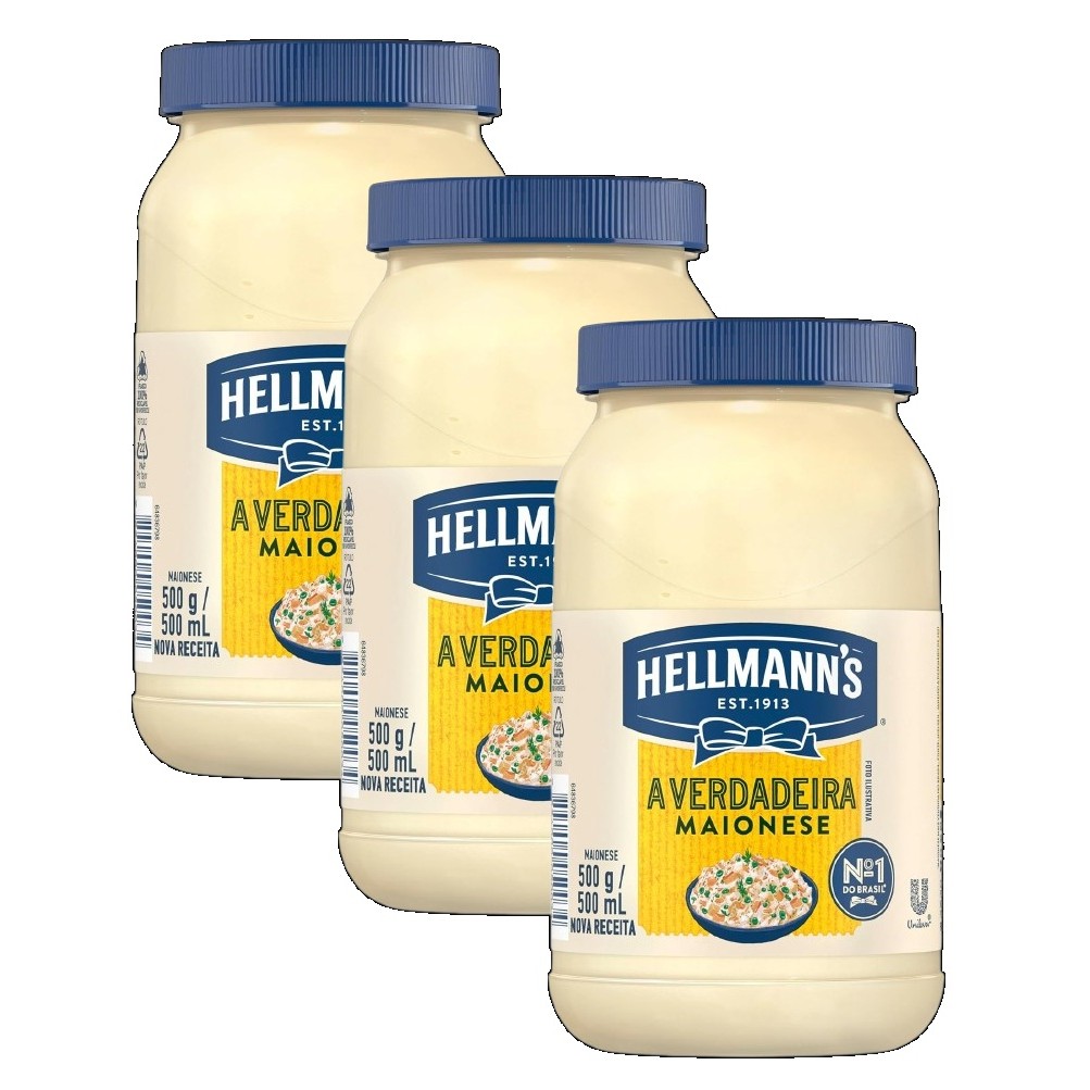 kit 3 Maionese Hellmann's tradicional 500g