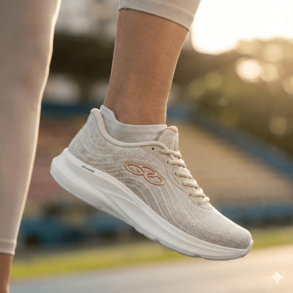 Tênis Feminino Olympikus  Caminhada Venus 3 Evasense Off White/Bege
