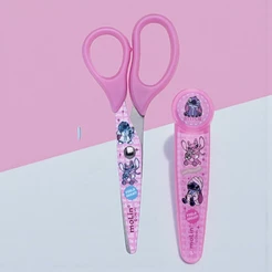 Tesoura Escolar Infantil - Angel - Com Protetor - 13cm - Disney Original - 1 unidade - Molin - Rizzo