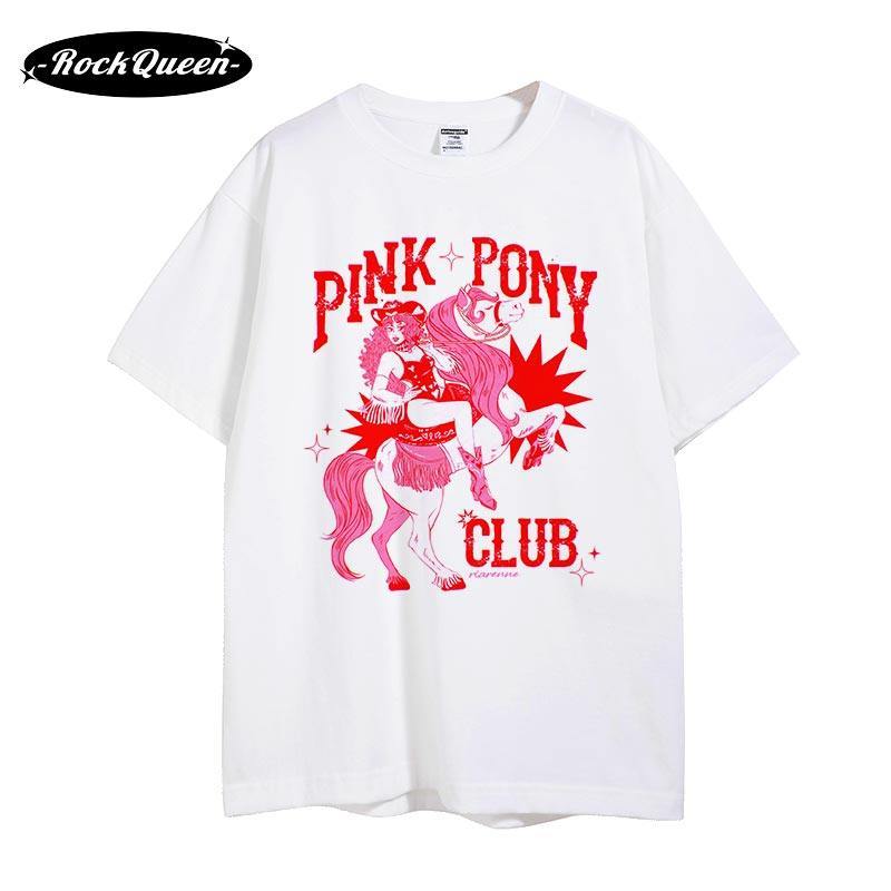 Music Soul Camiseta Unisex Chappell Roan Pink Pony Club Algodão Confortável Moderna Estilosa Verão em Oferta na Shopee