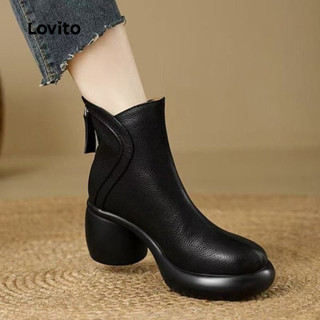 Lovito Botas de Plataforma Elegantes para mulheres LFA103152 em Oferta na Shopee