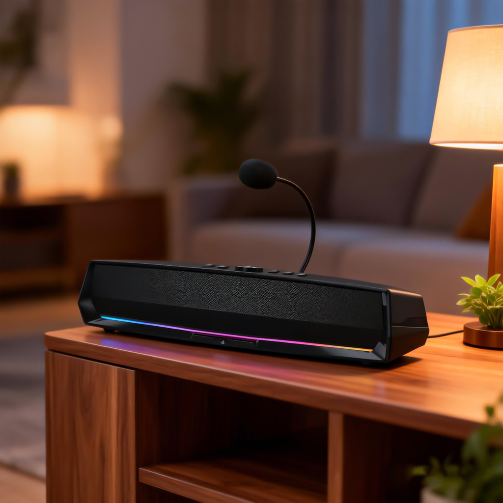 Soundbar para PC Gamer com LED Microfone Integrado USB 14W RMS KP-RO856