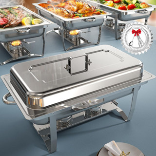 Rechaud Profissional Inox 12L | Aquecimento por Álcool Pés Dobráveis com 1, 2 ou 3 Divisórias para Buffet Festas Eventos em Oferta na Shopee