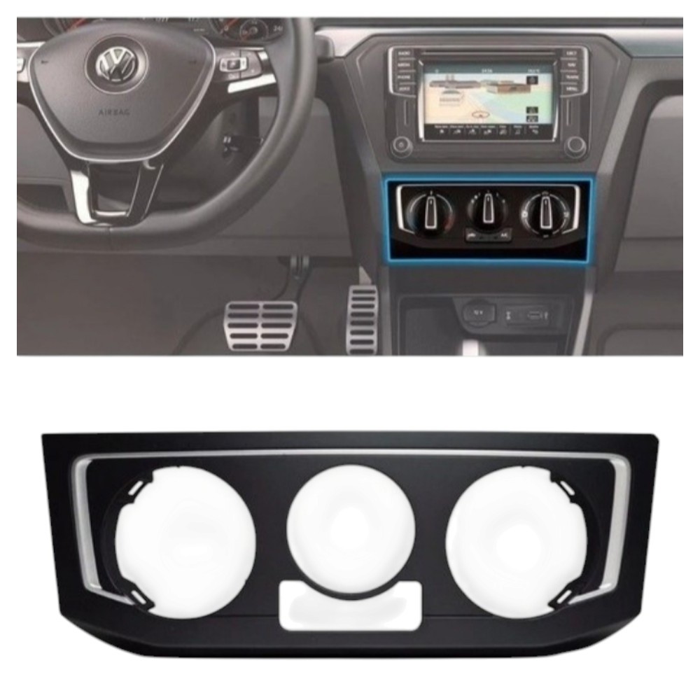 Moldura Ar Comando Painel Condicionado G7 Vw Gol Preto