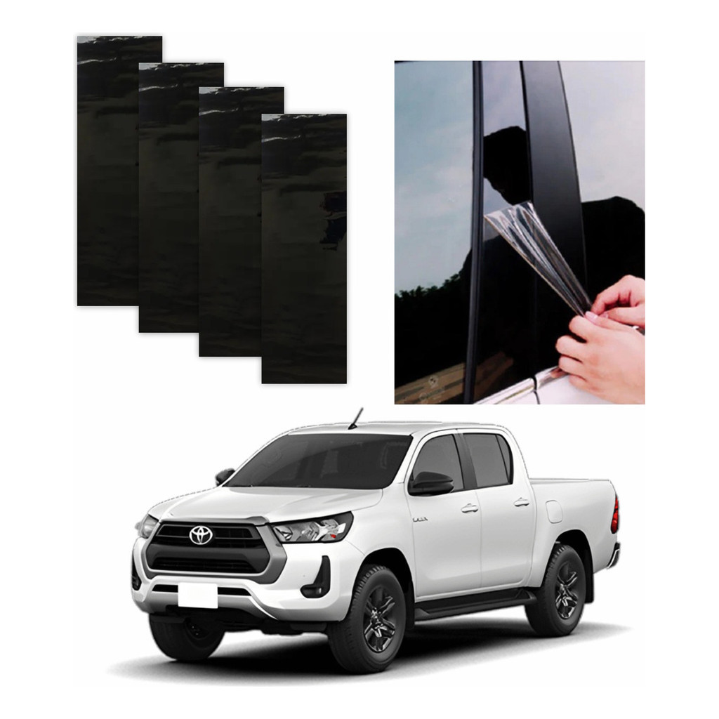 Protetor Coluna  Black Piano Toyota Hilux 2015 A 2025