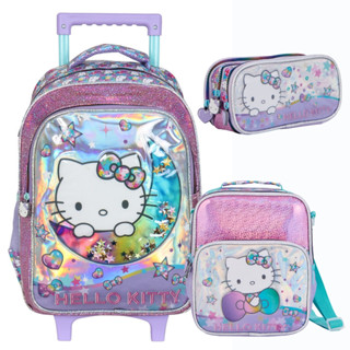 Kit Mochila Rodinhas Lancheira Estojo HELLO KITTY S Xeryus em Oferta na Shopee