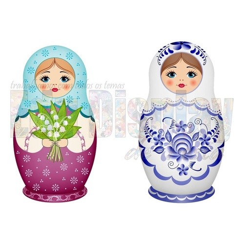 Matrioska - Kit 10 Display Mesa Festa Decoração 20cm