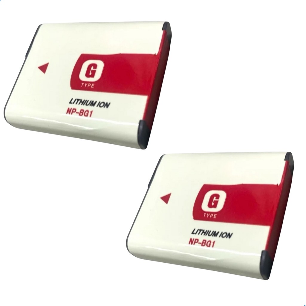 KIT 2 Baterias NP-BG1 para Câmera Sony Cyber-shot 910mAh Li-ion Alta Durabilidade
