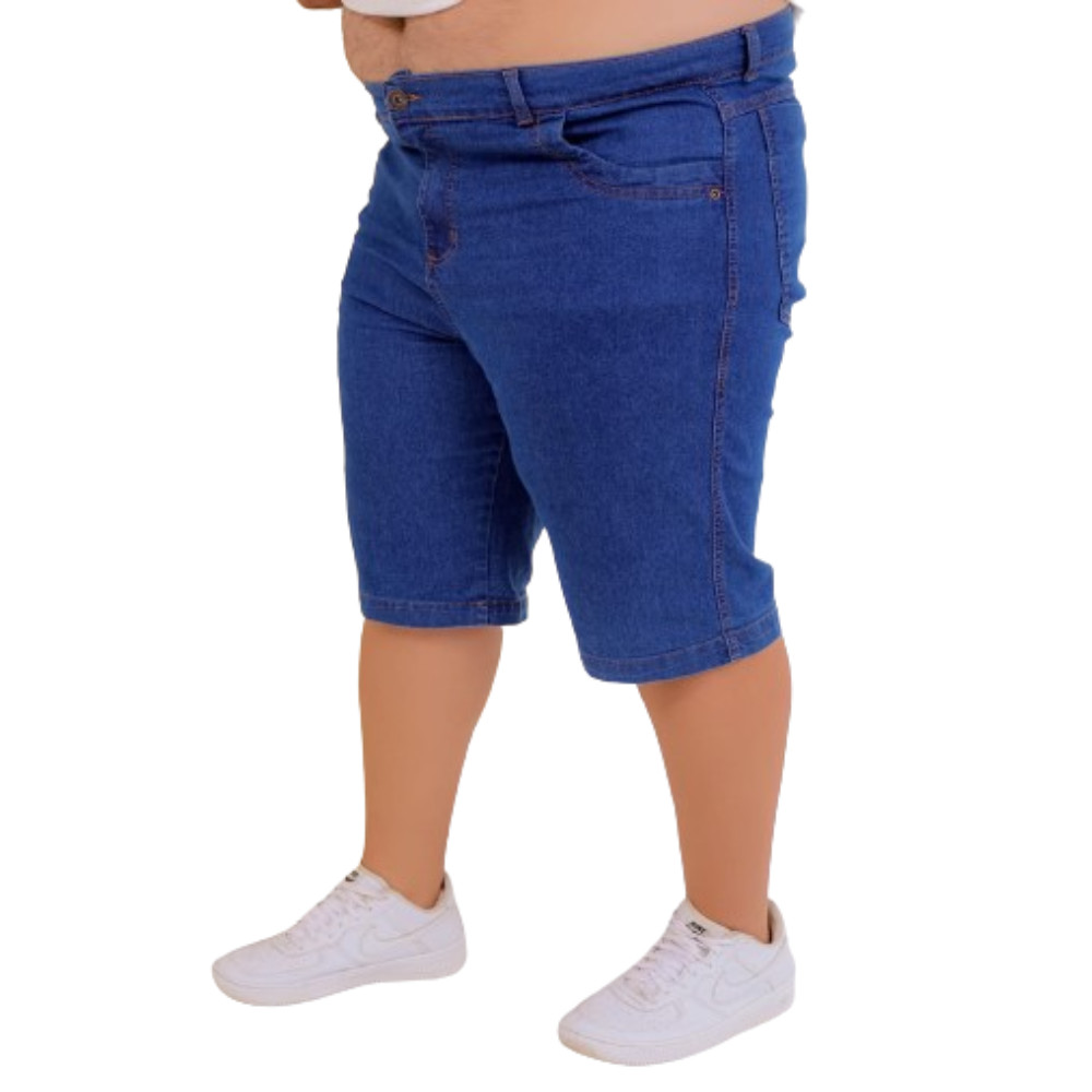 Short Jeans Masculino Bermuda Plus Size 48 ao 64 Elastano 