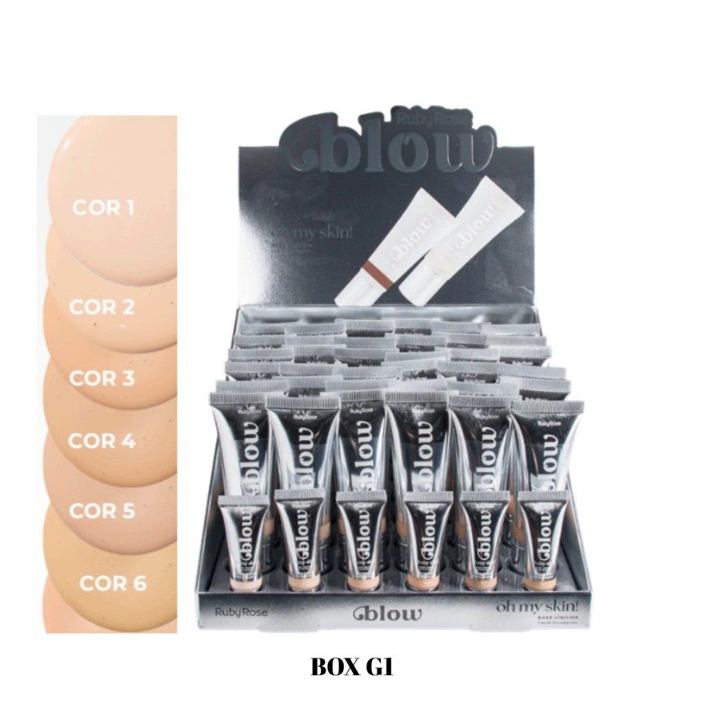 Box C/36 Base Líquida Oh My Skin Blow Ruby Rose  Hbm303-G1