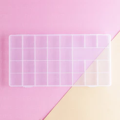 Caixa Organizadora 30 Divisórias 26x13x2.3cm Transparente