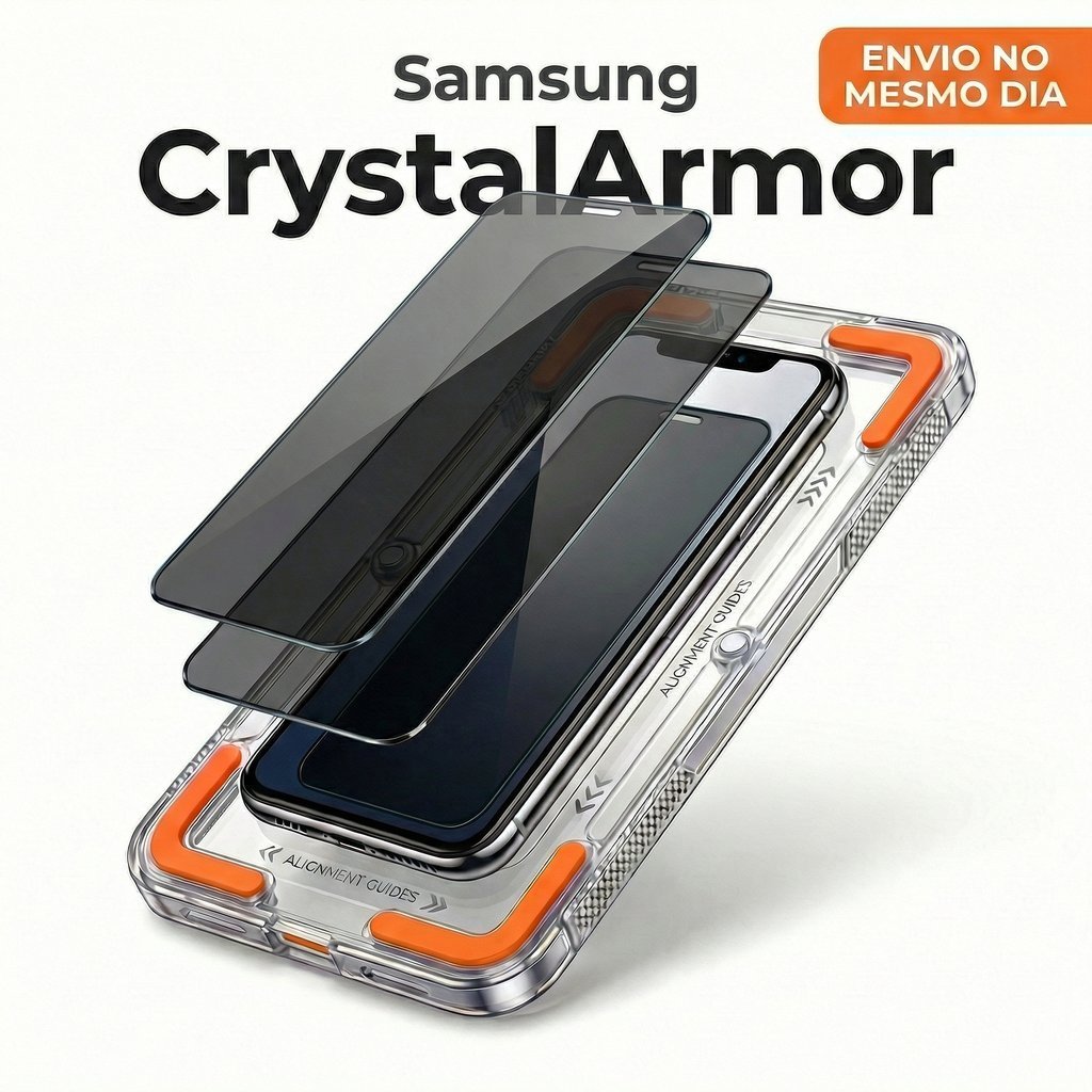 Kit 1 Película Privacidade Crystal Armor Samsung A56 3D 9H Vidro Temperado Aplicador Alta Proteção em Oferta na Shopee