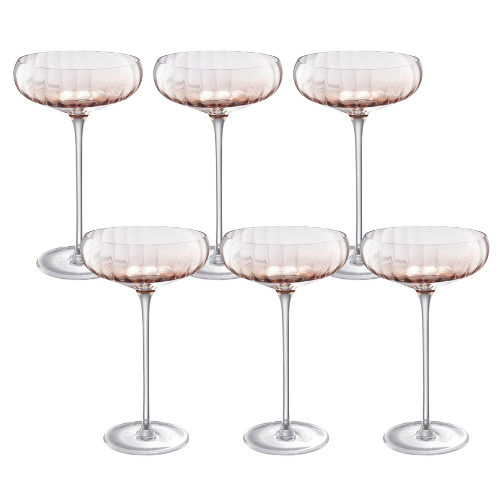 Jogo de 6 Taças para coquetel Celebrare em cristal ecológico 300ml A18,7cm Caramelo