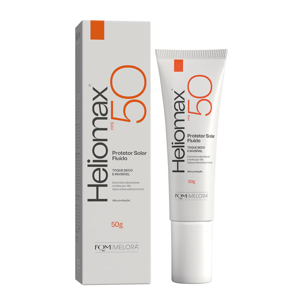Heliomax Protetor Solar Fluido FPS 50 Sem Cor 50g em Oferta na Shopee