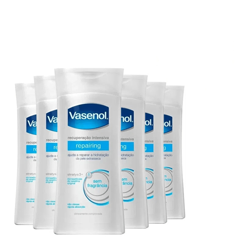 Kit Creme Hidratante Corporal Vasenol Recuperação Repairing 200ml - 6 unidades em Oferta na Shopee