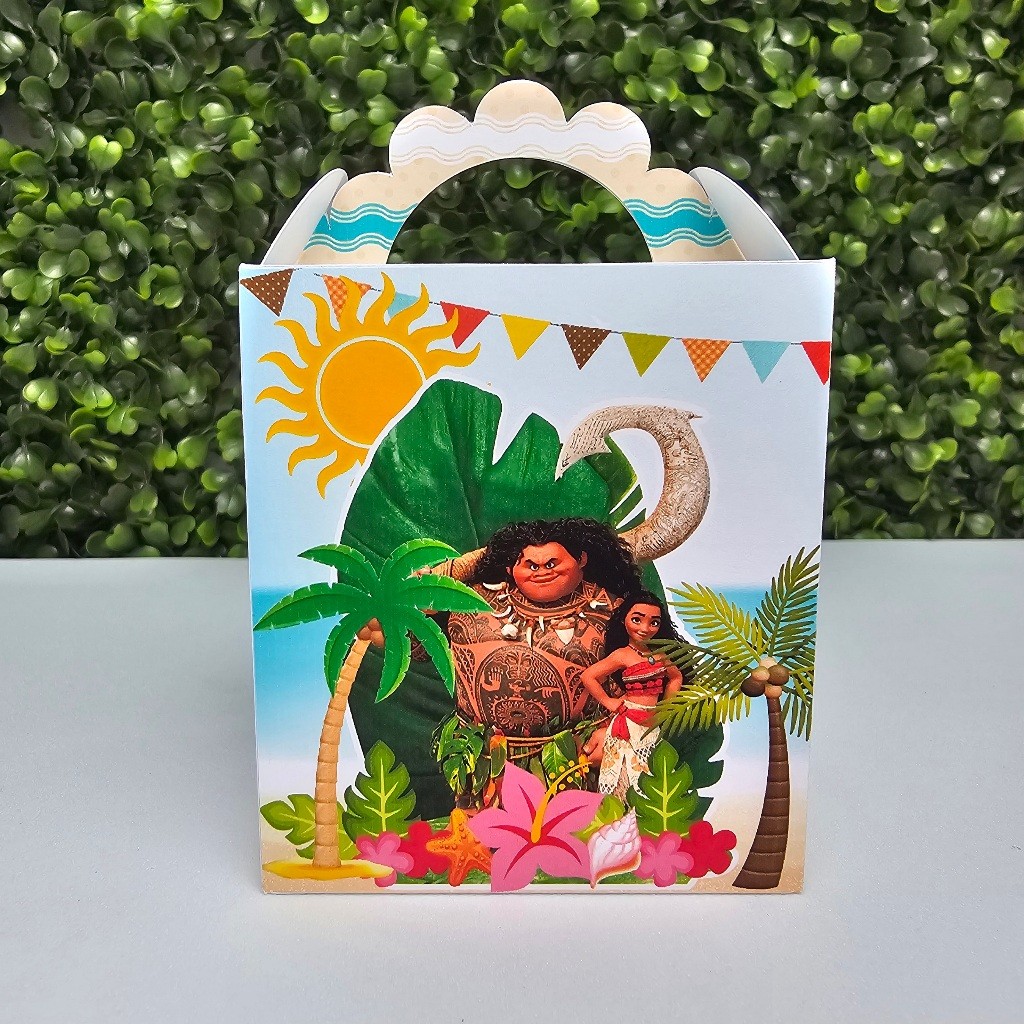 Caixa Lanchinho MOANA ADULTA - Personalizados - Festa infantil - Aniversário - Lembrancinha