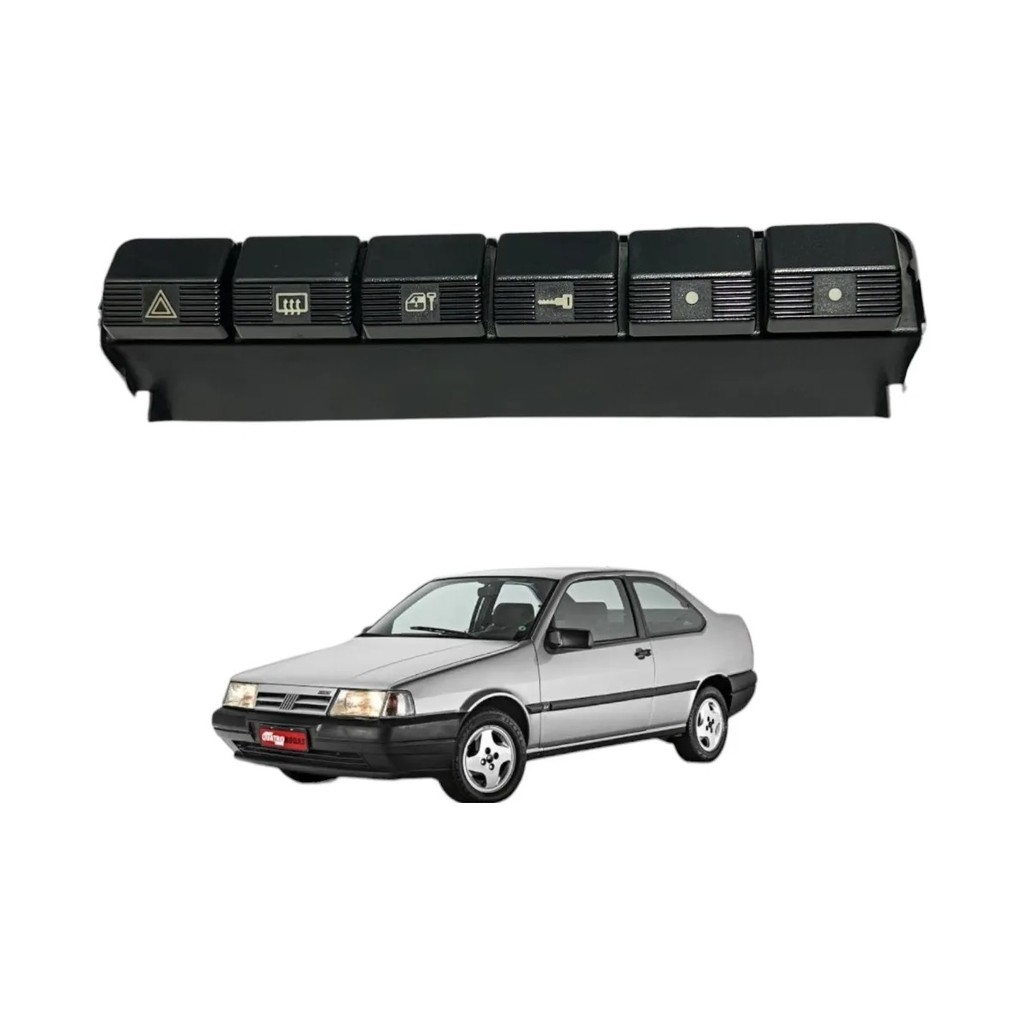 Botão Régua Alerta Desembaçador Trava 91727373739 Fiat Tempra 1993-1995 original