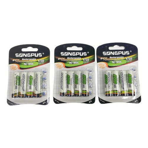 Kit 12 Pilhas Recarregáveis Mb AA 4700mah em Oferta na Shopee