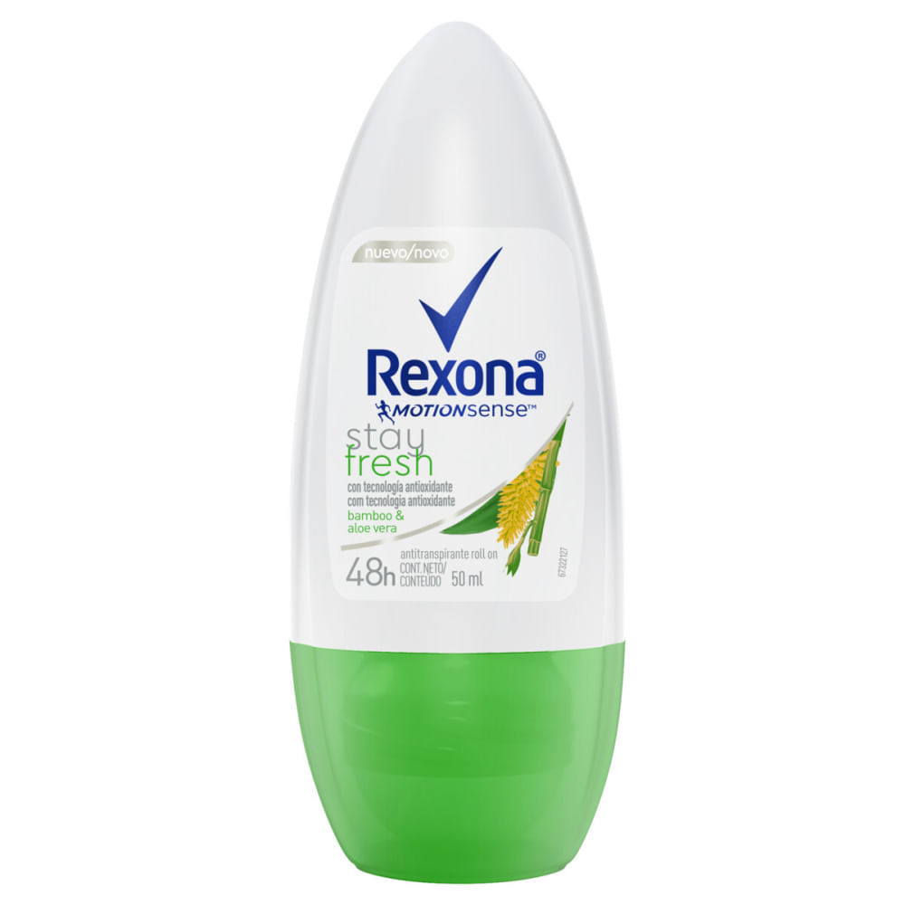 Desodorante Roll On Rexona Stay Fresh Bamboo E Aloe Vera 50ml em Oferta na Shopee