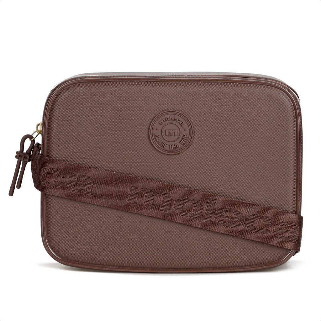 Bolsa Moleca Retangular Transversal Marrom Chocolate - Feminino