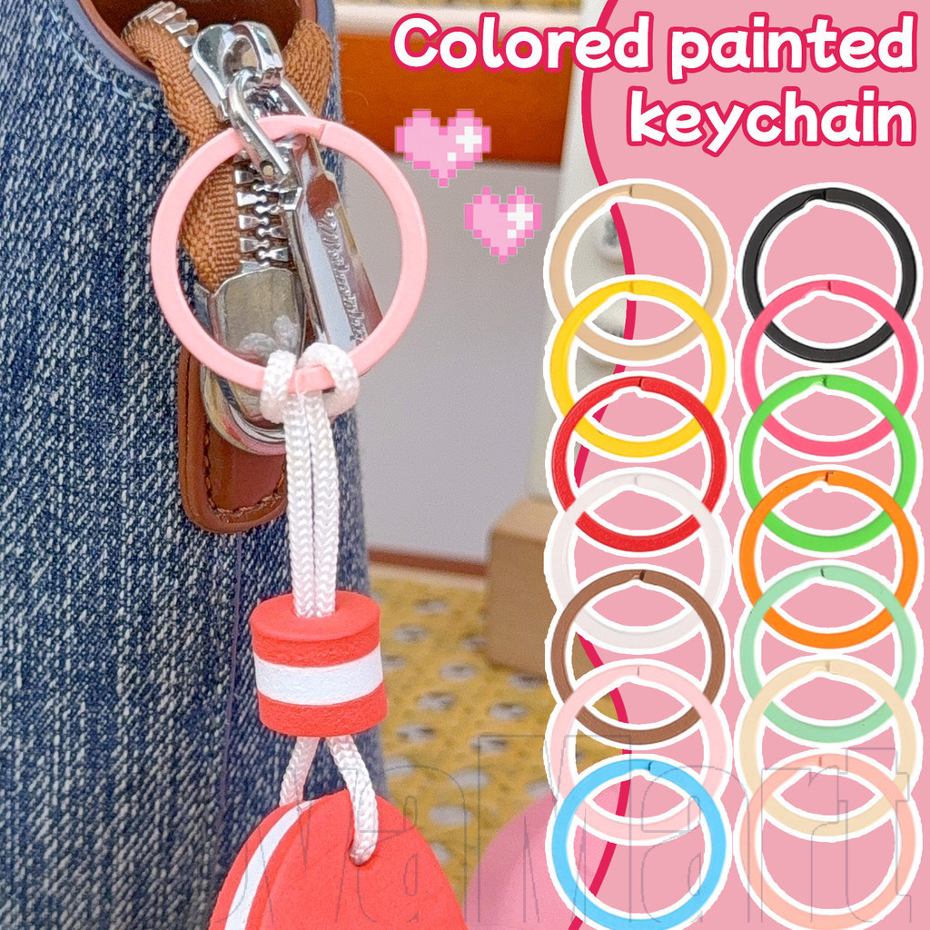 Chaveiro De Argola De Metal De Cor Aleatória , 50 Peças , Design Compacto De Anel Artesanal DIY Para Fácil Fixação , Ace