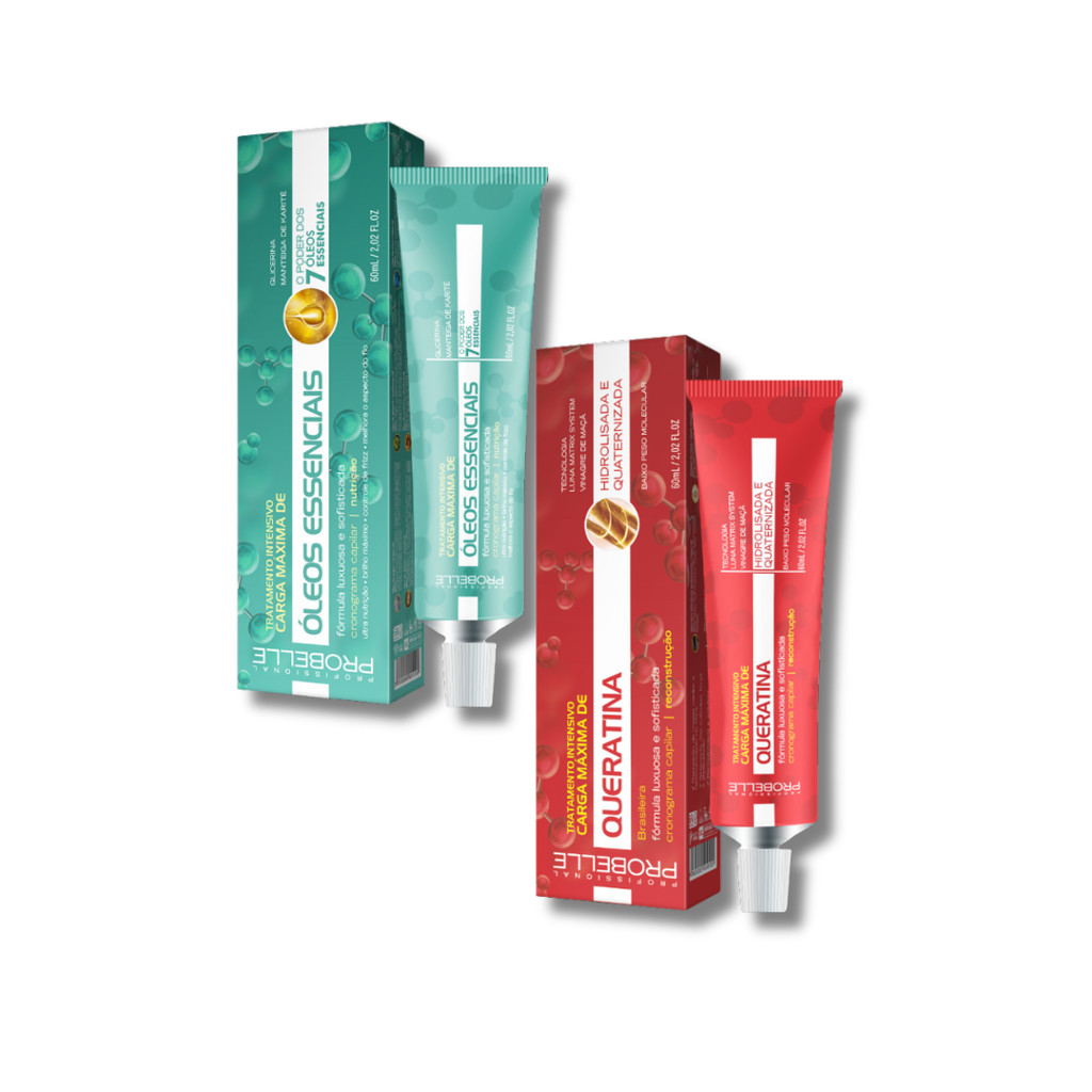 KIT Recarga Óleos Essenciais  + Recarga de Queratina - Probelle em Oferta na Shopee
