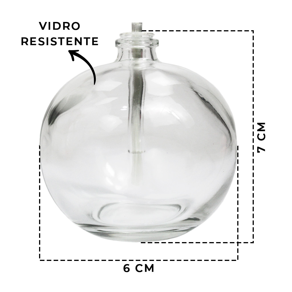 Vela Lamparina Redonda Bolinha De Vidro Resistente Jantar Romantico - 100ml