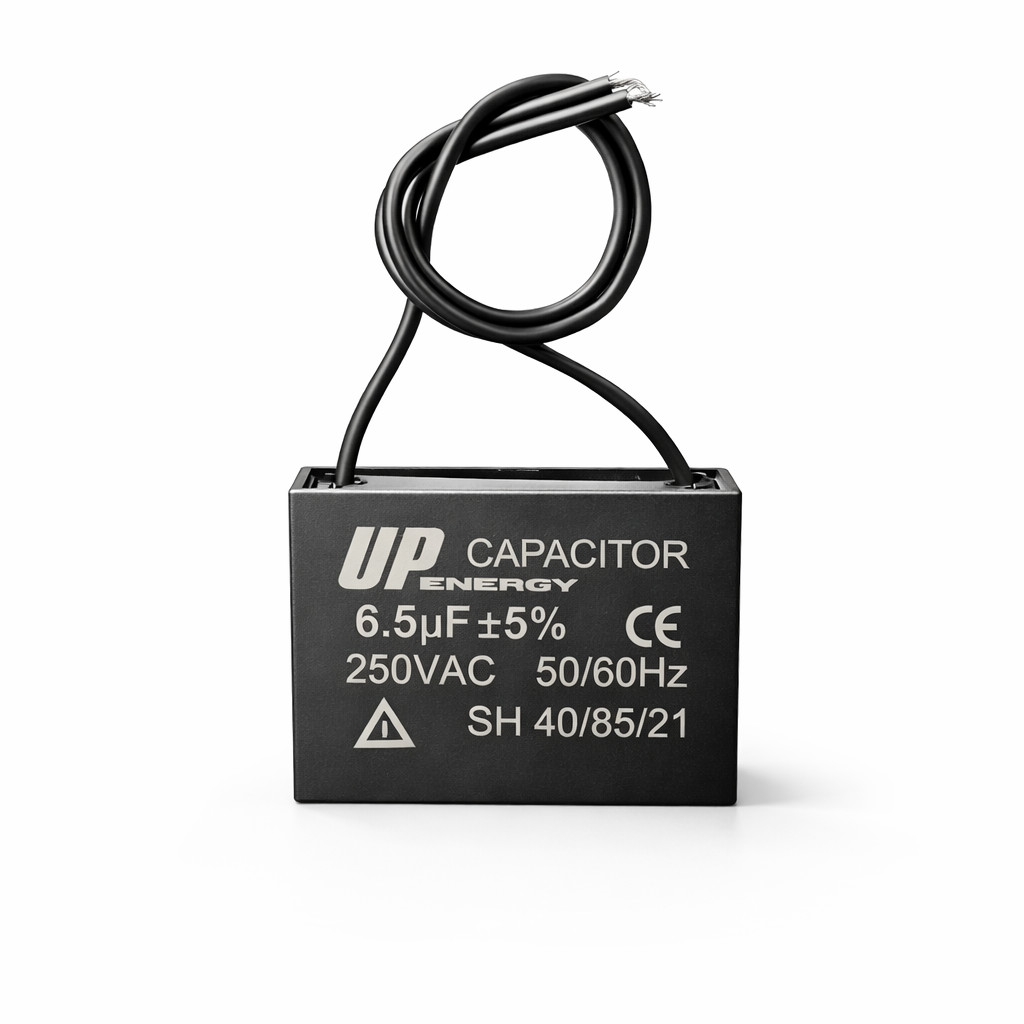 Capacitor Ventilador CBB61 6,5uF 250VAC 50/60Hz Fios