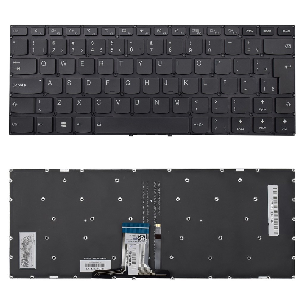Teclado para Notebook Lenovo Yoga 510-14ISK Com Iluminação