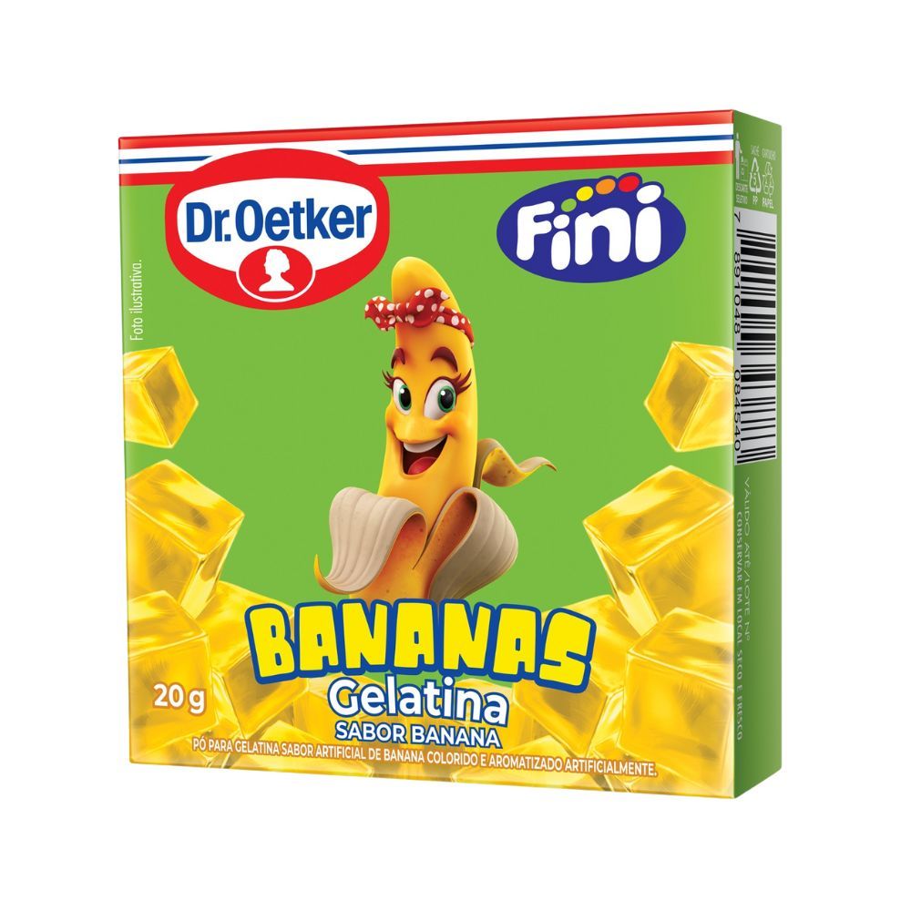 Gelatina Dr. Oetker Fini Bananas 20g em Oferta na Shopee