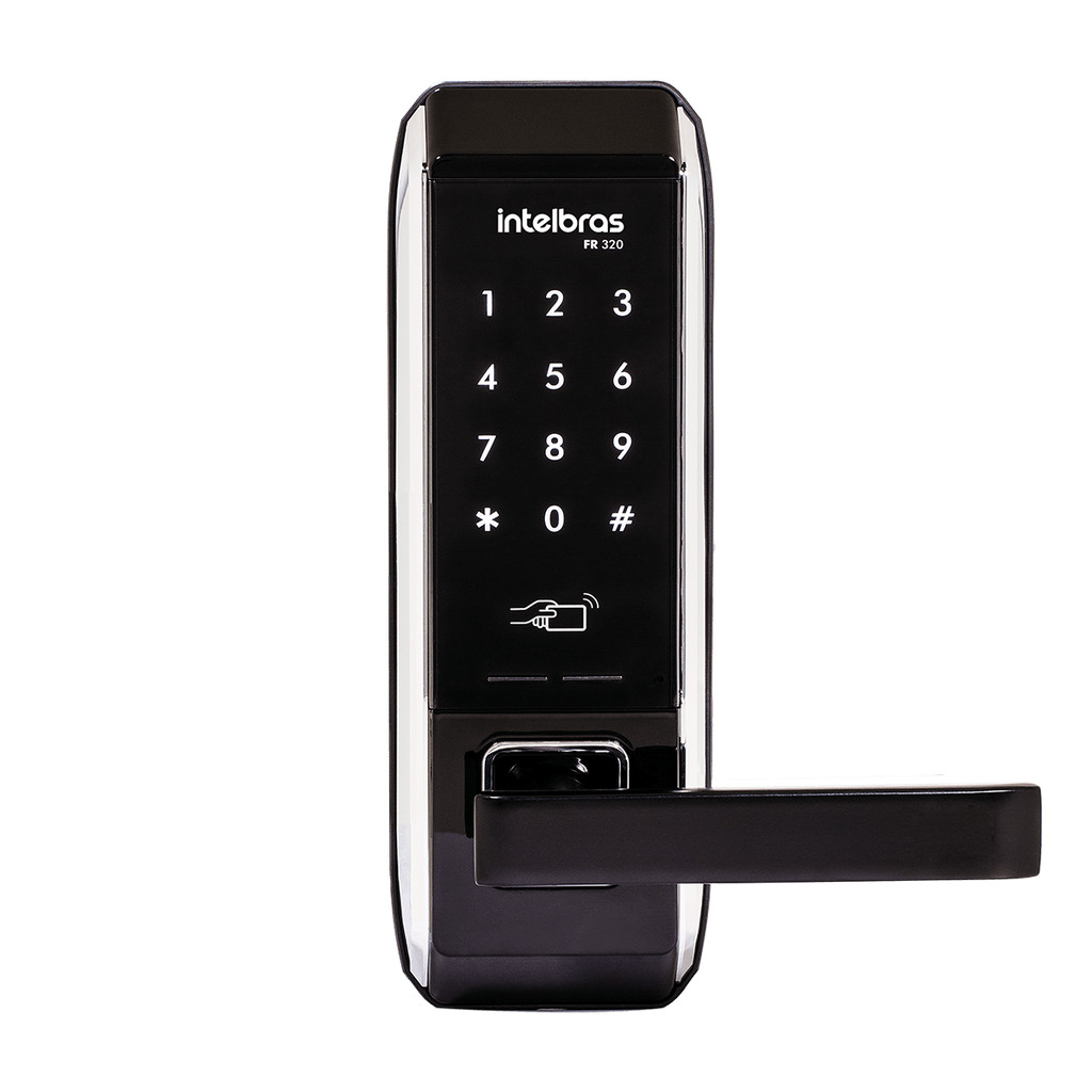 Fechadura Digital de Embutir FR 320 Preta Intelbras em Oferta na Shopee