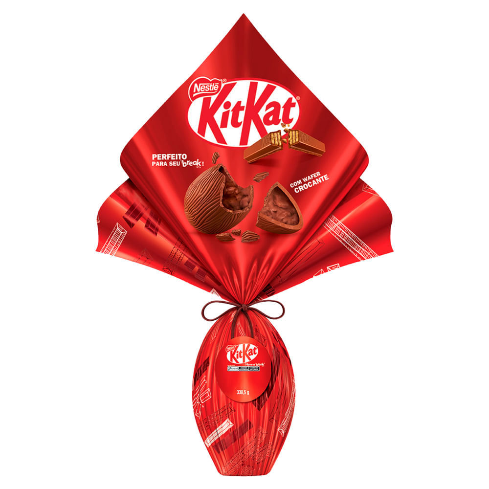 Ovo de Pascoa Nestle Kit Kat Com Wafer Crocante 338,5g em Oferta na Shopee