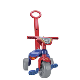 Triciclo Infantil Samba Toys Tchuco Heróis Super Teia com Haste em Oferta na Shopee