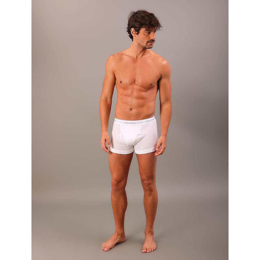 Kit  3 Cuecas Brief de Cotton - White em Oferta na Shopee