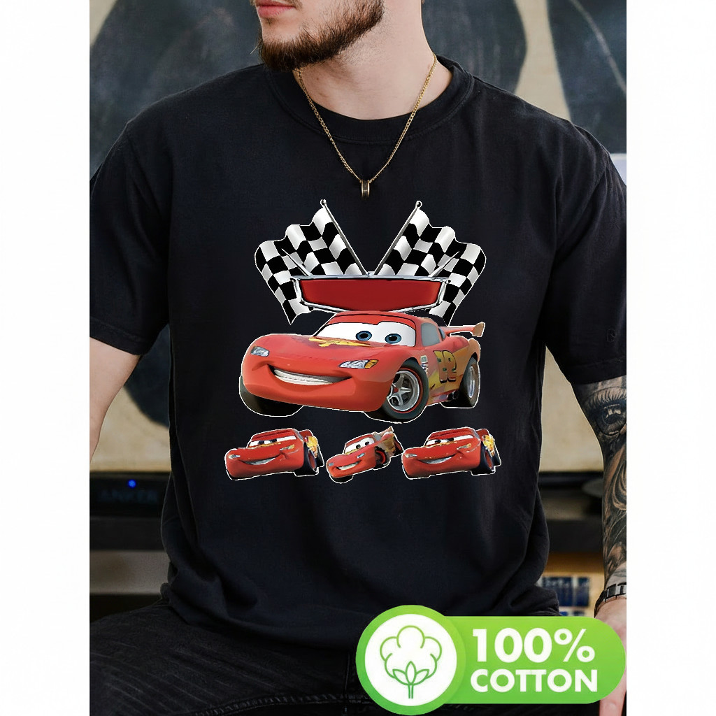 Camiseta Masculina Carro Desenho Infantil Rápidos Corrida Estampa Moderna Estilosa Atemporal Jóvenes